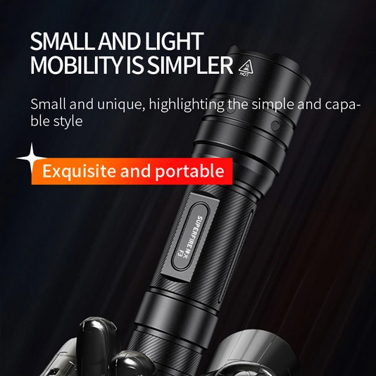 SUPER FIRE F3 530 Lumen Wiederauf ladbare Zoomable Taktische Taschenlampe