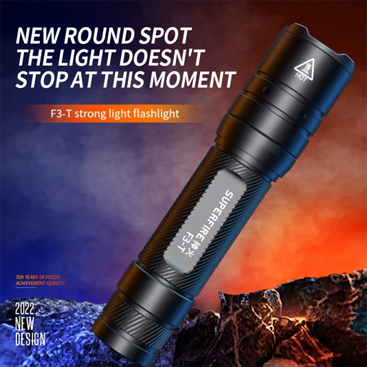 SUPER FIRE F3-T 600 Lumen Teleskop Zoom Taschenlampe taktisch