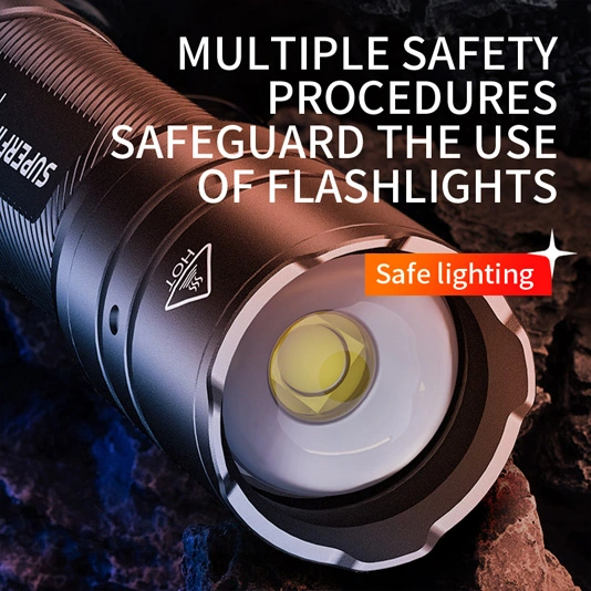 SUPER FIRE F3-T 600 Lumen Teleskop Zoom Taschenlampe taktisch