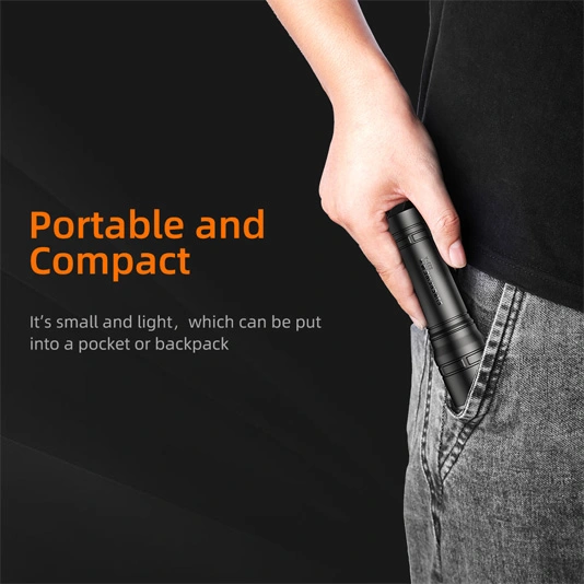 SUPER FIRE S33-A 125 Lumen Mini Taktische Taschenlampe USB Wiederauf ladbar