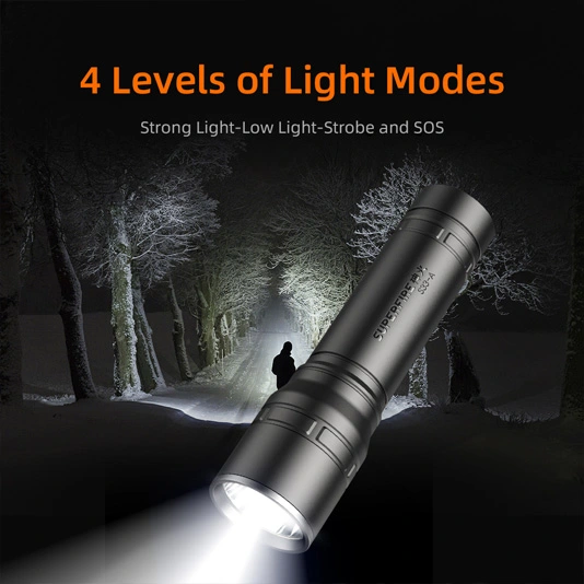 SUPER FIRE S33-A 125 Lumen Mini Taktische Taschenlampe USB Wiederauf ladbar