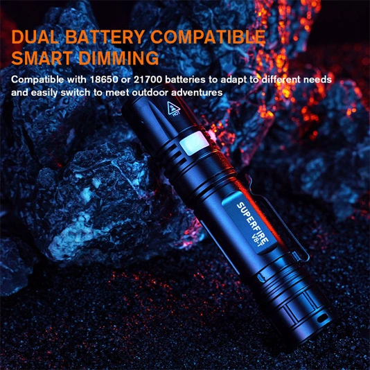 SUPER FIRE V8-T Pocket Zoom Taschenlampe SOS Taschenlampe