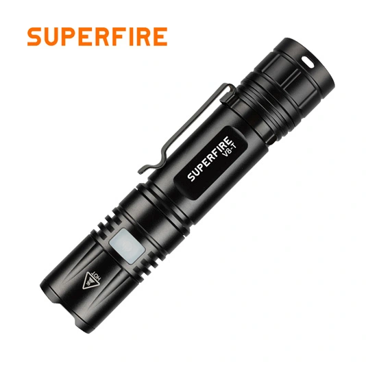 SUPER FIRE V8-T Pocket Zoom Taschenlampe SOS Taschenlampe