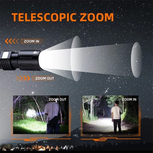 SUPER FIRE X60-T 2000 Lumen Zoombare LED-Taschenlampe