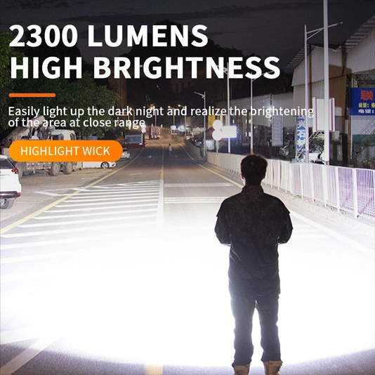 SUPER FIRE R1-G 2300 Lumen Zoombar Hochleistungs-USB-Typen Wiederauf ladbare Taschenlampe