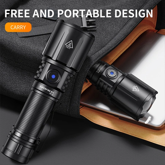 SUPER FIRE R1-G 2300 Lumen Zoombar Hochleistungs-USB-Typen Wiederauf ladbare Taschenlampe