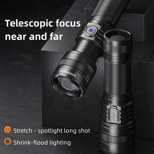 SUPER FIRE Y26 2000 Lumen Teleskop fokus Zoombare Taschenlampe