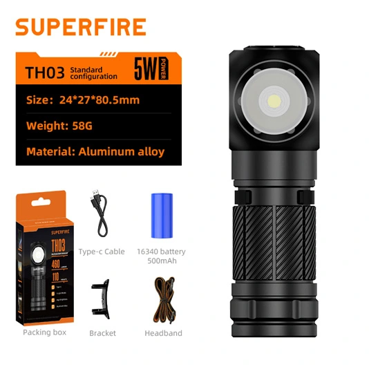 SUPERFIRE TH03 Mini Winkel Taschenlampe