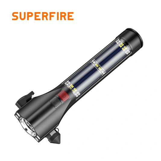 SUPER FIRE D30 Solar Wiederauf ladbare Multifunktions-Taschenlampen