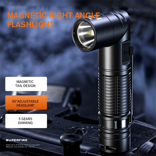 SUPER FIRE G19-S magnetische wiederauf ladbare Taschenlampe