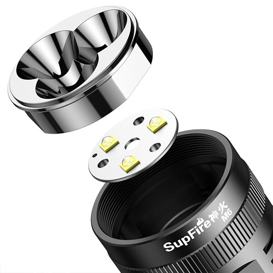 SUPER FIRE M6 3000Lm Hochleistungs-Taschenlampe