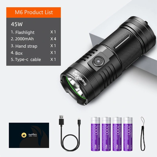 SUPER FIRE M6 3000Lm Hochleistungs-Taschenlampe
