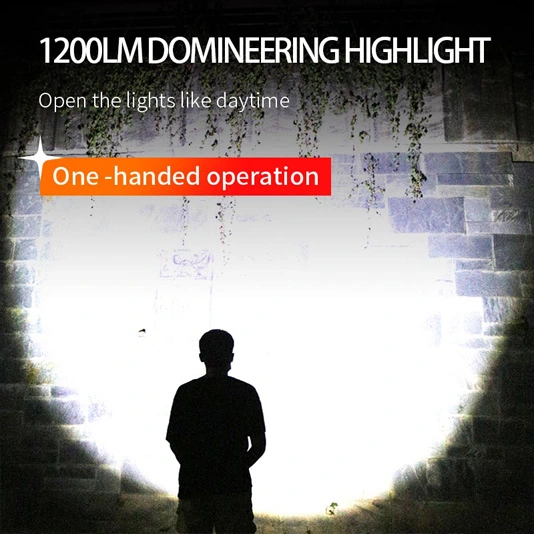 SUPER FIRE Y20 1200 Lumen Hochleistungs-Taschenlampe mit langer Reichweite wiederauf ladbar