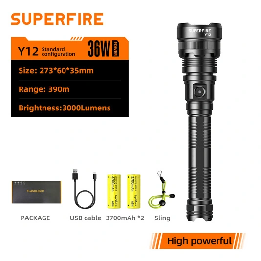 SUPER FIRE Y12 P90 3000 Lumen Taschenlampe