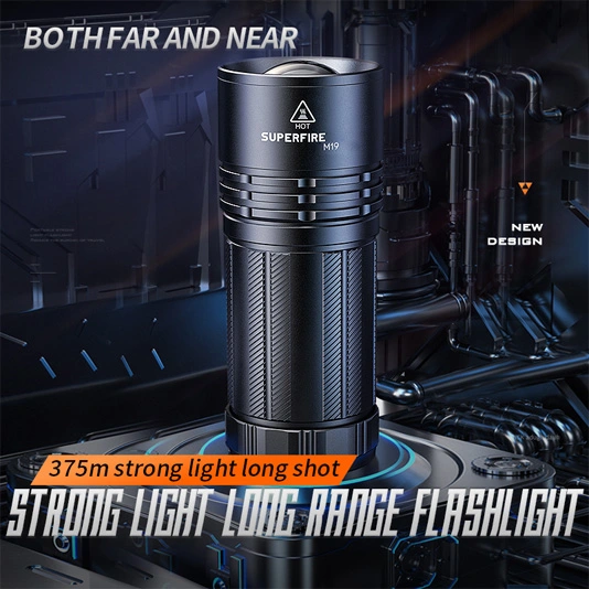 SUPER FIRE M19 Zoombare Langstrecken-Taschenlampe