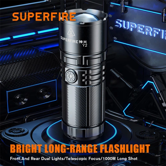 SUPER FIRE Y2 1355 Lumen Hochleistungs-Fern taschenlampe Wiederauf ladbar