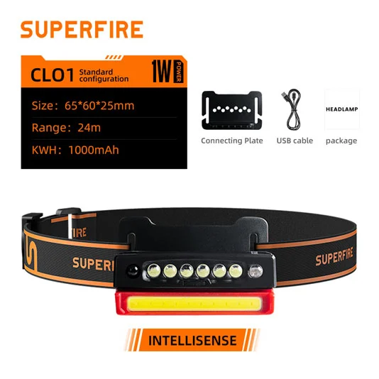 SUPERFIRE CL01 Sensor kappen leuchte