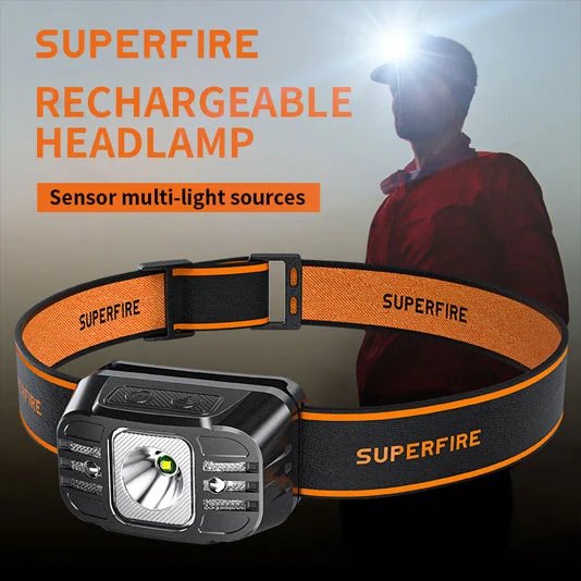 SUPER FIRE HL75 Serie Bewegungs sensor Kopf Fackel
