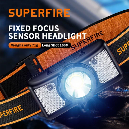 SUPERFIRE HL91-X Typ-c-Ladestuor-Scheinwerfer