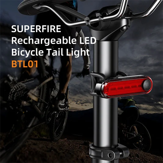 SUPER FIRE BTL01 Wiederauf ladbare Fahrrad Rücklicht