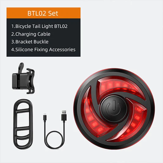 SUPER FIRE BTL02 Wasserdichtes intelligentes Fahrrad-Rücklicht