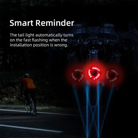 SUPER FIRE BTL02 Wasserdichtes intelligentes Fahrrad-Rücklicht