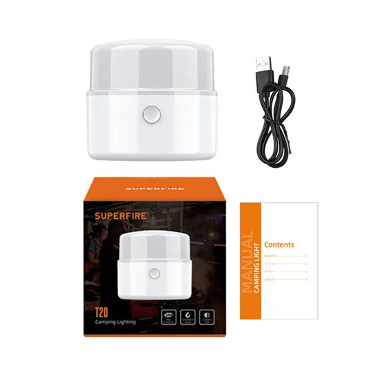 SUPER FIRE T20 USB wiederauf ladbare Camping Laterne
