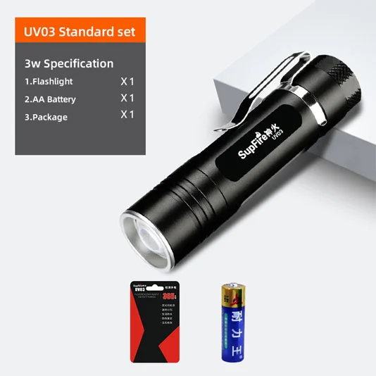 SUPER FIRE UV03 365nm 3W Handheld UV-Taschenlampe