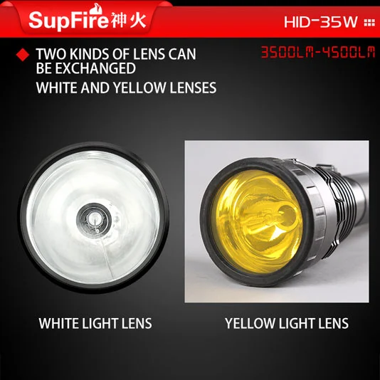 SUPER FIRE HID 35W 3500 Lumen kleine HID Xenon Taschenlampe