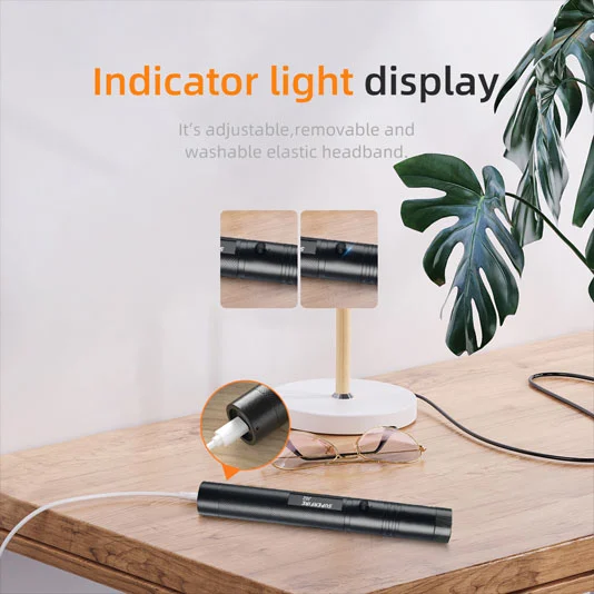 SUPER FIRE J02 Kleine LED Wiederauf ladbare Taschenlampe mit Laserpointer