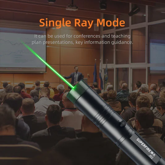 SUPER FIRE J02 Kleine LED Wiederauf ladbare Taschenlampe mit Laserpointer