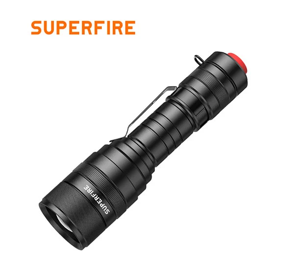 Zoombare taktische Taschenlampe SUPER FIRE F5 1100 Lumen