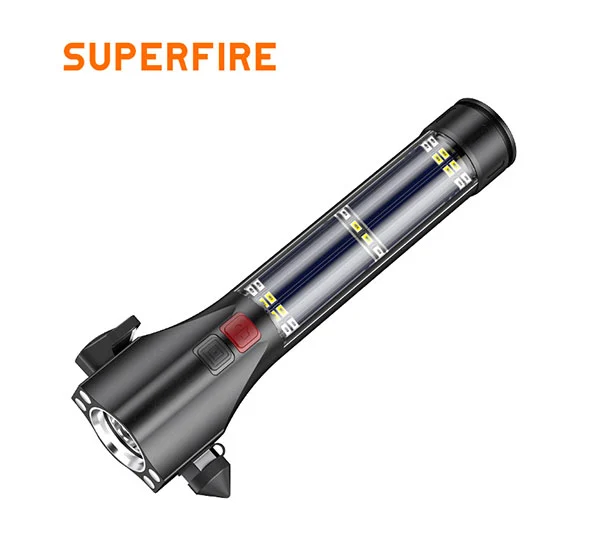 SUPER FIRE D30 Solar Wiederauf ladbare Multifunktions-Taschenlampen