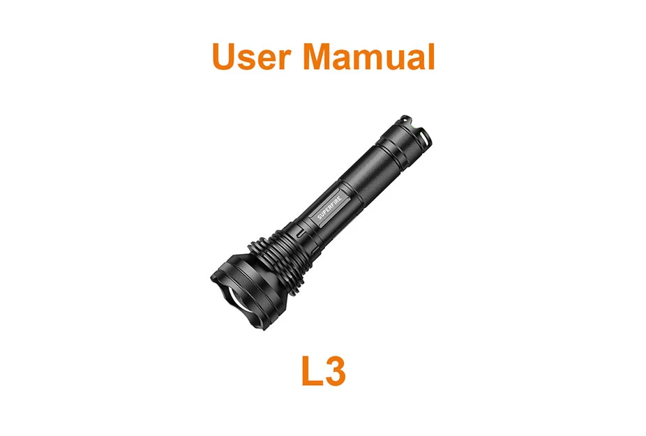 Hohe Helligkeit Taschenlampe L3 Benutzer handbuch