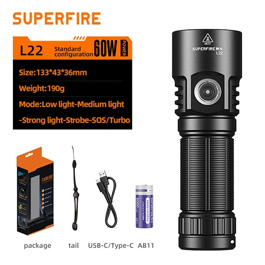 Super helle Taschenlampe SUPER FIRE L22