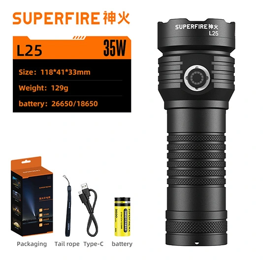 SUPER FIRE L25 hohe Lumnes Taschenlampe
