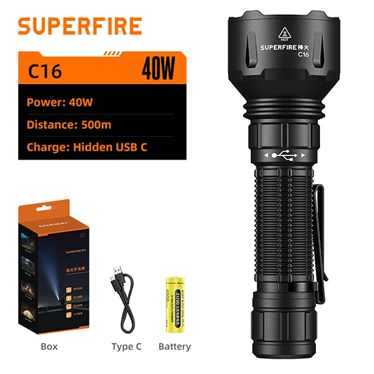SUPER FIRE C16 Hochleistungs-Taschenlampe