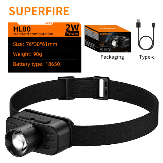 SUPERFIRE HL80 Zoomable Scheinwerfer