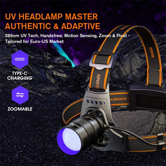 SUPER FIRE HZ01 Vielseitiger UV-Zoombarer Scheinwerfer