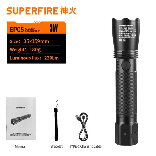 SUPERFIRE EP05 Explosions geschützte Beleuchtung