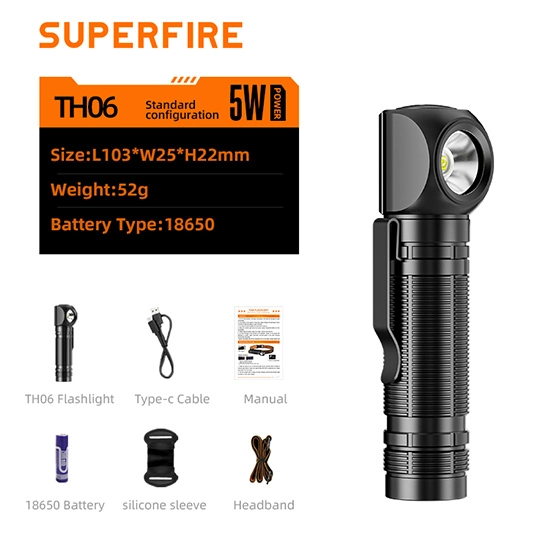 SUPERFIRE TH06 Magtic Scheinwerfer