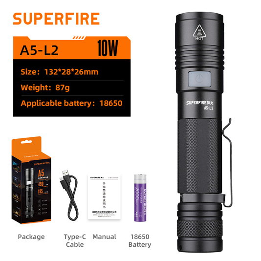 SUPERFIRE New A5-L2 EDC Flashlight - 翻译中...